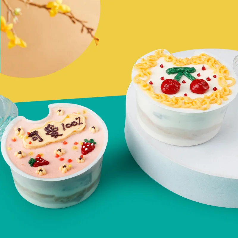 Disposable snack milk tea cup Tray for food stand details