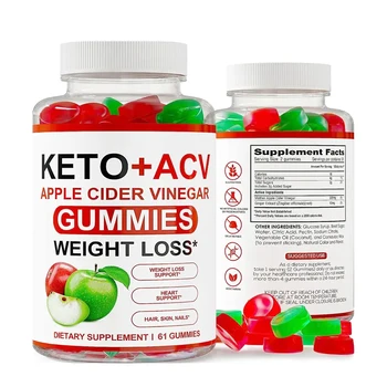 KETO ACV Boost Detox Metabolism Advanced Sans Sucre Bear Apple Cider Vinegar Gummies