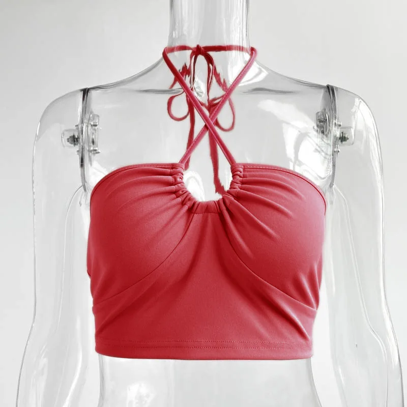 Aoulaydo Canotta Donna In Rete Con Collo Alto E Pizzo | Crop Top Aderente Trasparente | Top Estivo - 4
