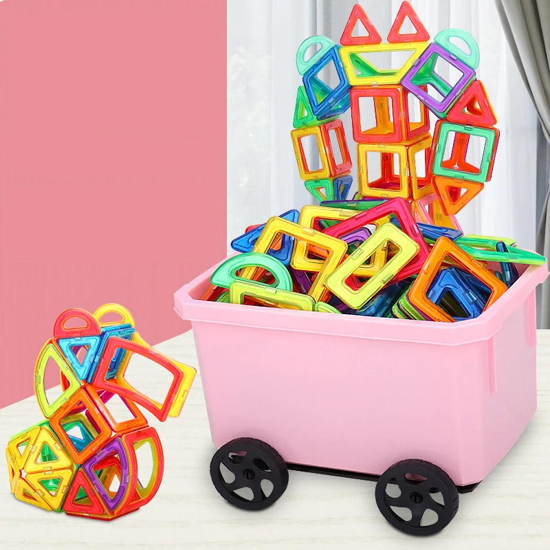 EE561 100 шт. 3D стволовых дошкольного магнит скульптура, строительные блоки, игрушки, конструкторский Набор Образовательные магнитные плитки игрушки для детей