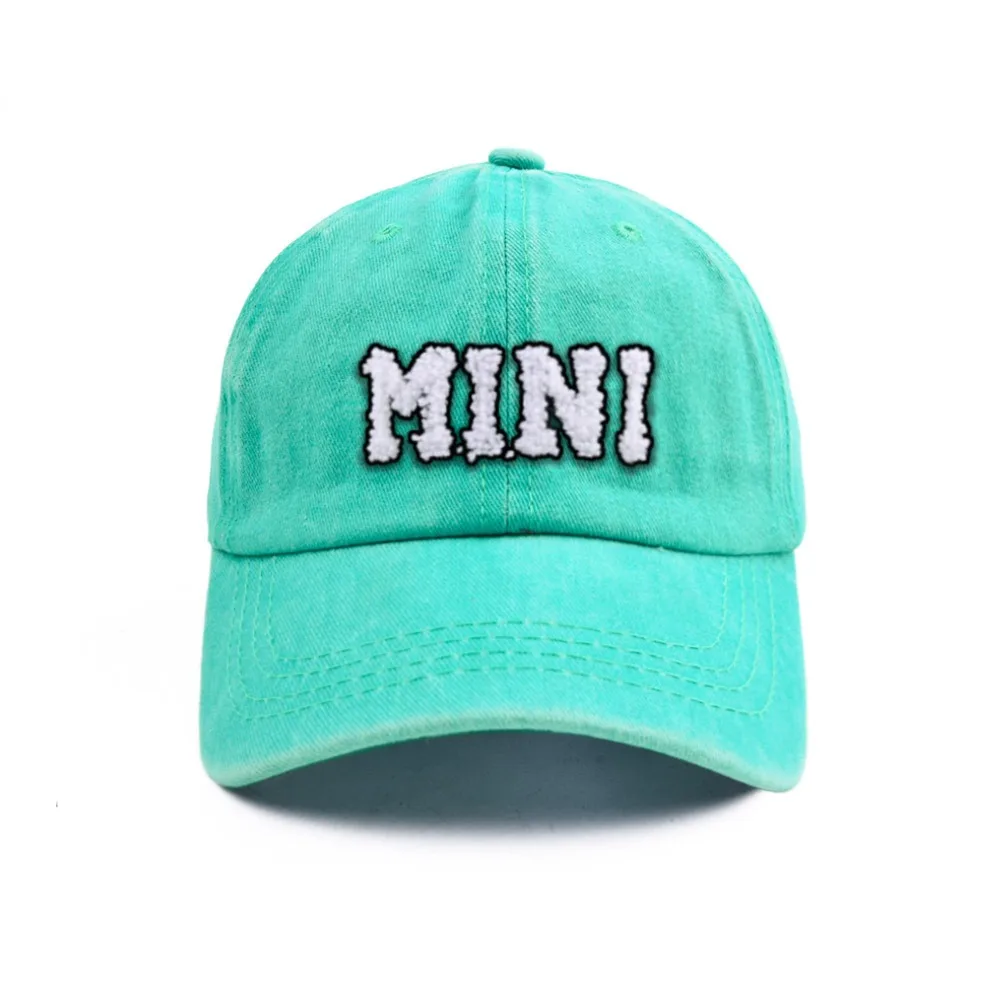 Custom Patch Embroidery Kids Outdoor Sports Cap Sun Cotton Distressed Washed Baseball Cap