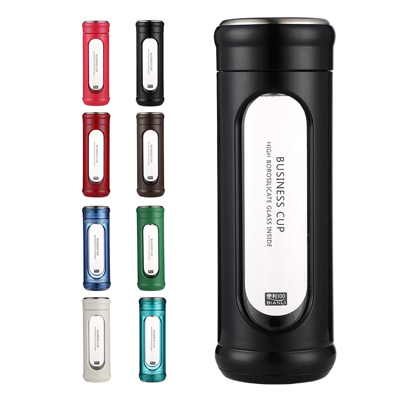 Бесшовная герметичная многоразовая мотивирующая сублимационная бутылка для воды из боросиликатного стекла с пользовательским