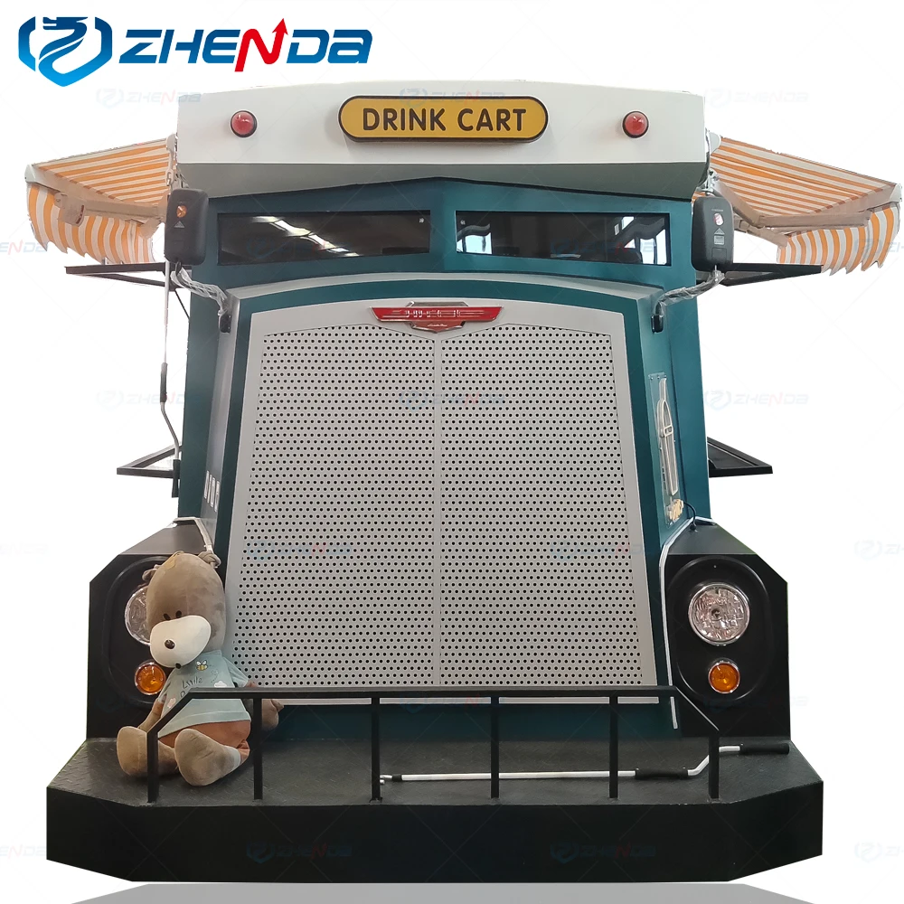 China Custom Mobile Street Fast Vending Carts Fast Food Truck Used Car Van Food Trailers with Freezer for Sale Europe