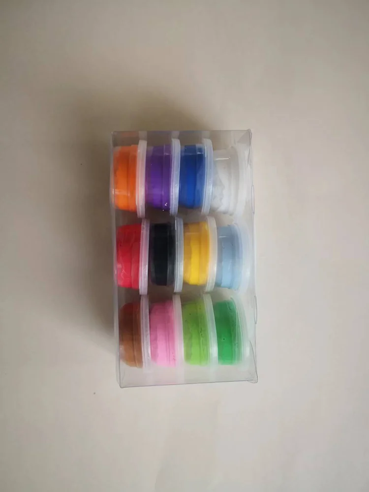 12 видов цветов экологически чистые нетоксичные мягкие суперлегкая глина набор с коробка из