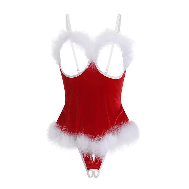 Women's Sexy Bunny Girl Cosplay Uniform Hot Open Christmas Cosplay Suit with Hollow Out Garter Bras Decoration Wholesale