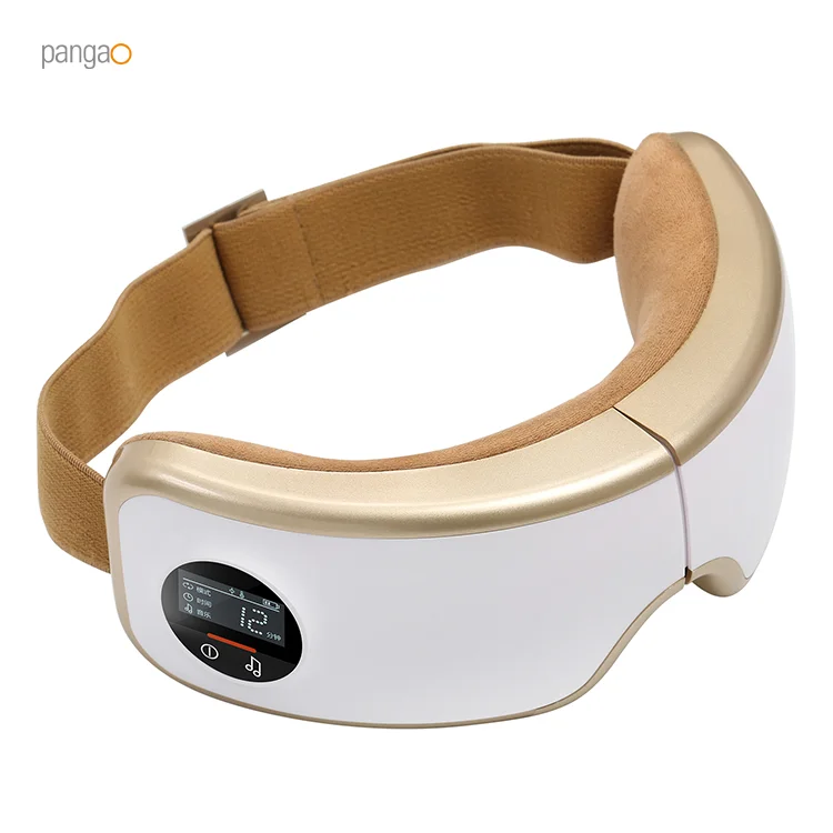 Pangao Wireless Digital 3d Smart Electric Heated Vibrating Relax Eye Care Massager Glasses for Eyes Strain