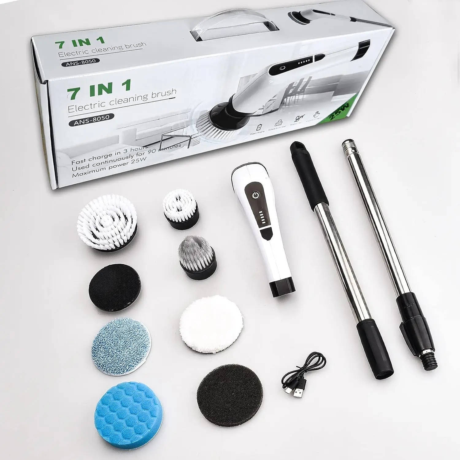 Wireless Electric Cleaning Brush Spinning Brush Cleaner 7 Replacement