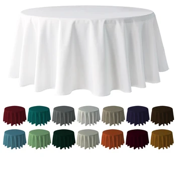 Showgeous 6 Pack Royal Blue Round Tablecloths - 120 Inch Polyester Washable Table Covers For Wedding, Party, Banquet