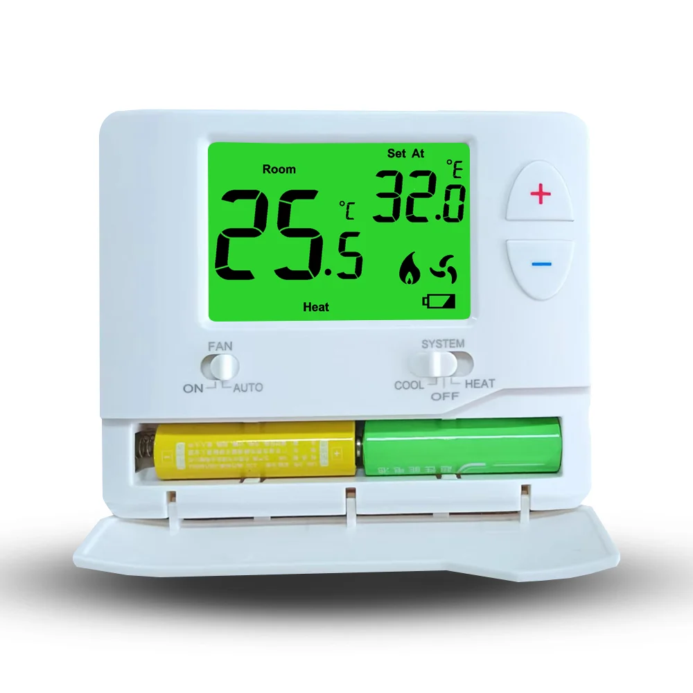 24V Non Programmable Digital Heat Pump Thermostat with NTC Sensor