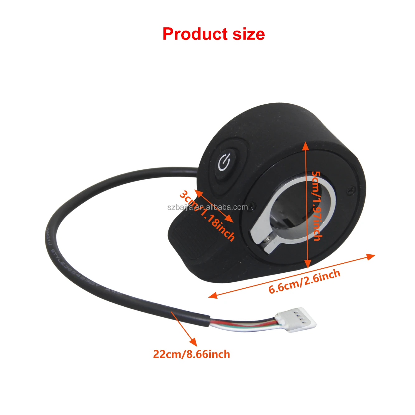 Escooter Portable Thumb Throttle Scooter Speed Accelerator with On/off Button for KUGOO S1 PLUS Parts Electric Scooter parts