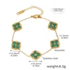 Gold and green acrylic bracelet
