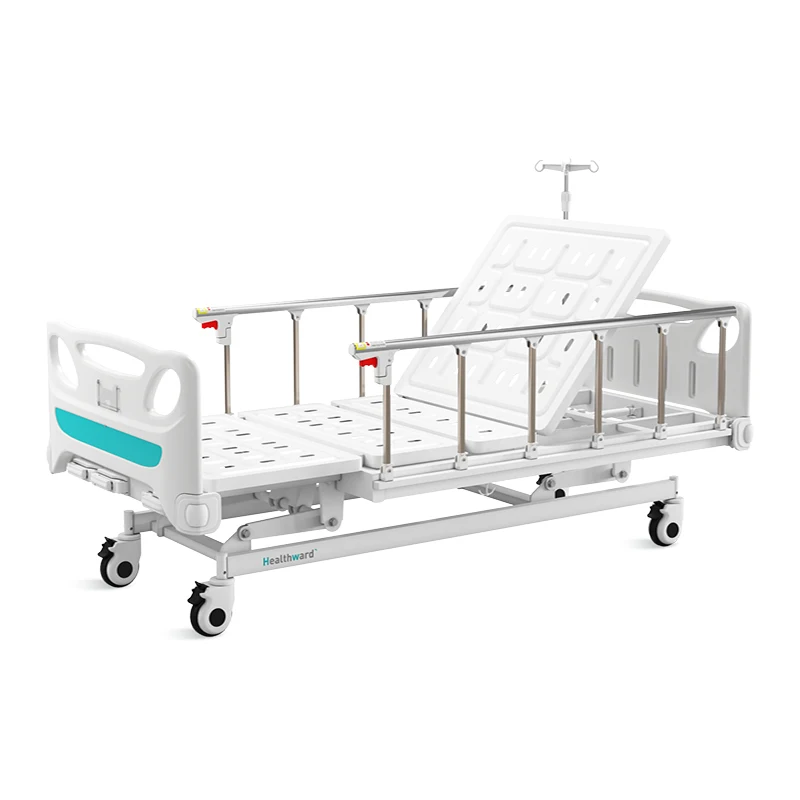 K3k ABS 3 Crank Manual Backrest Adjustable Medical Hospital Bed With Lifting System