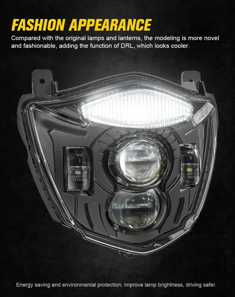 Emark Motorcycle Led Light for 2004-2016 Yamaha XT660X Accessories Moto Bike Led Headlight for Yamaha XT660R Parts details