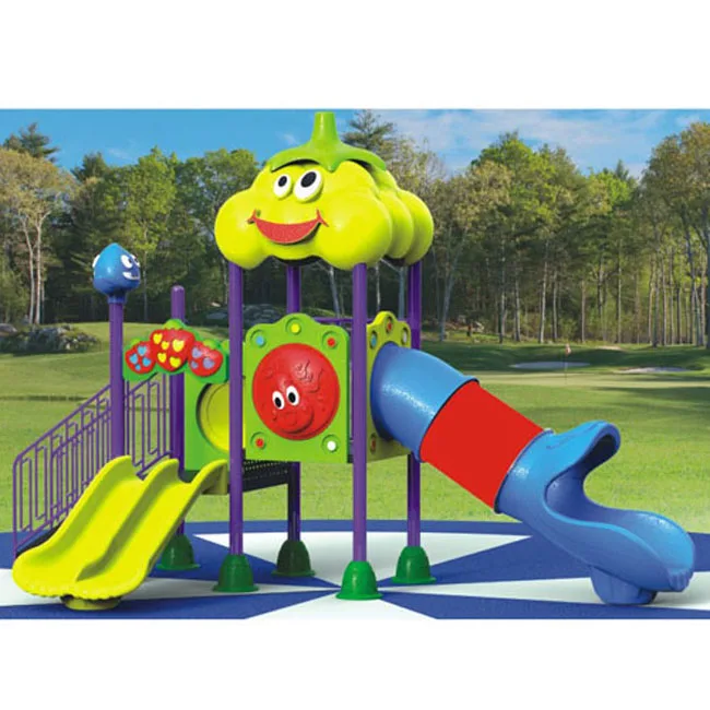 Primary school and kindergarten play games children plastic slide outdoor playground