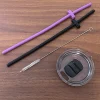 Pailles noires 2 pcs + brosse 1 pc + couvercle magnétique 30 oz 1 pc