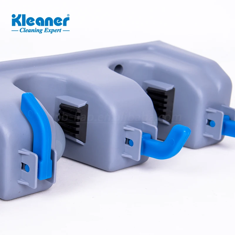 Kleaner Mop and Broom Storage Solutions Holder With 3 Position and 4 Hooks up to 7 Tools