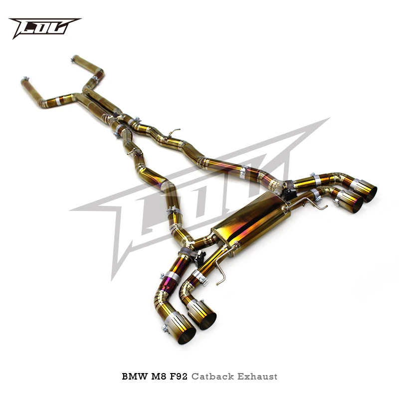Bmw M4 マフラー(新品)Boska 電子バルブ付き キャットバックマフラー Boska チタン製キャットバックエキゾーストマフラーバルブ付き カー