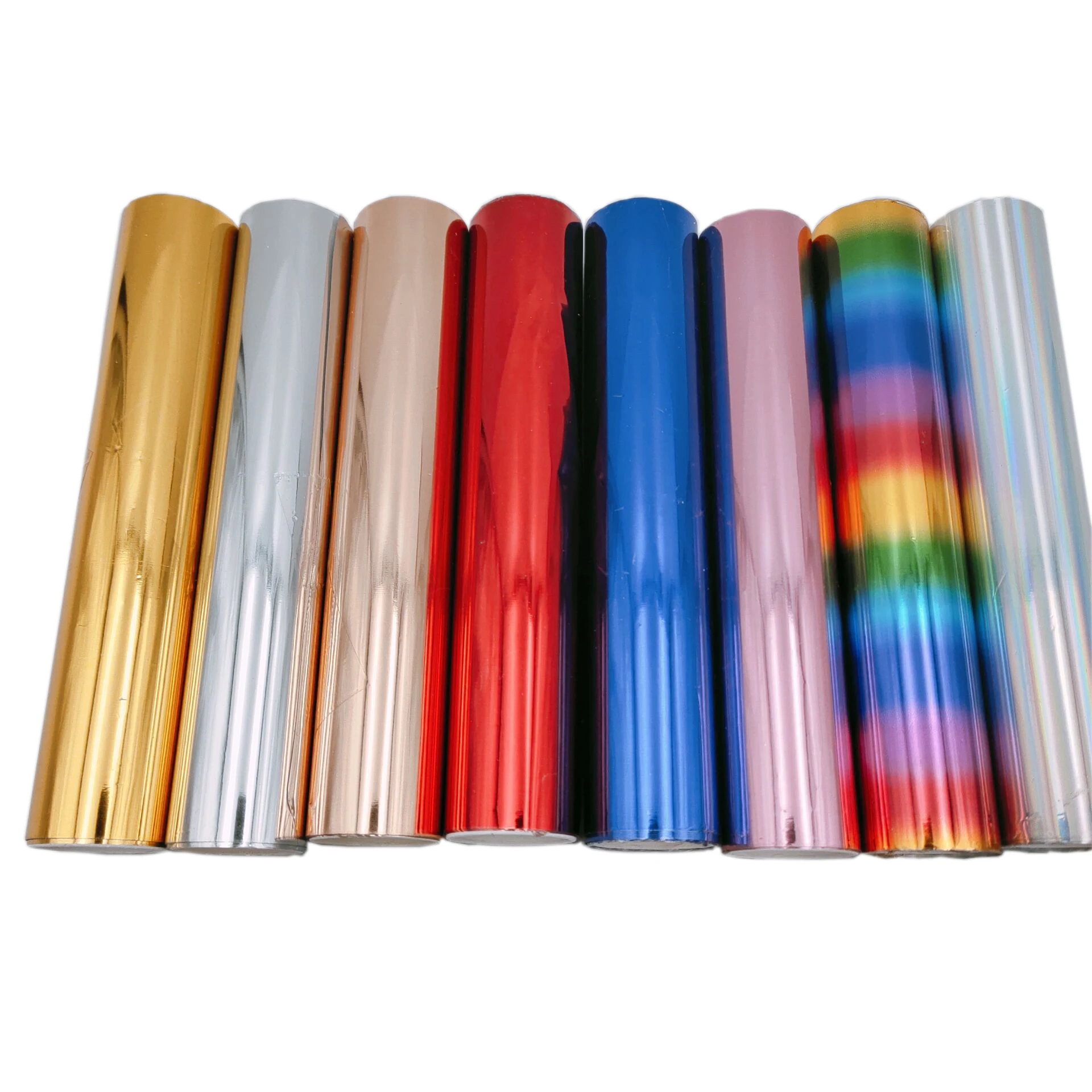 wholesale DIY craft handmade gift multi color holographic hot stamping foil paper heat active gold foil paper roll