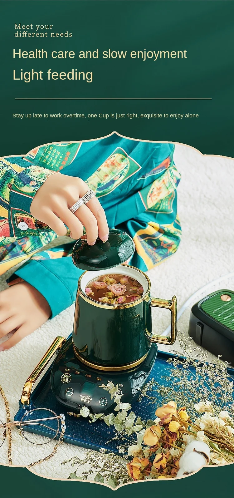 Multifunctional retro ceramic electric stew cooker health bottle Household touch good-looking mini electric heating health pot