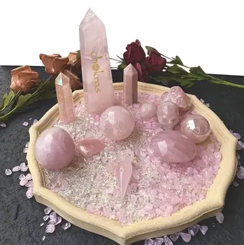 Robin Crystal Wholesale Healing Crystals Rose Quartz for Home Decoration