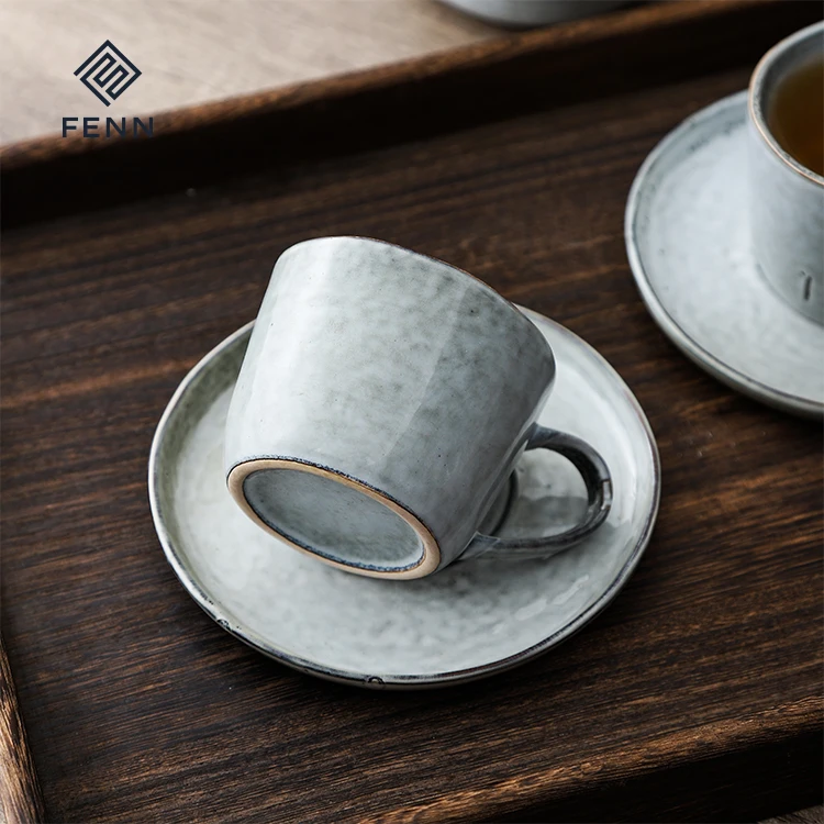 FENN good quality exquisite wholesale bulk durable tea / coffee cup and saucer with new design vintage style ceramic tea cup set