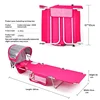 Pink two-fold bed small U-shaped pillow + sunshade canopy