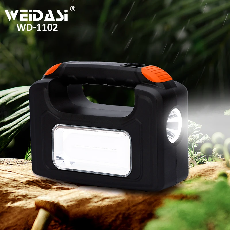 Weidasi Usb Output Portable Emergency Solar Home Lighting Kit Emergency Light with Solar Panel Charging for Wholesale