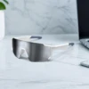 White frame with gray lens