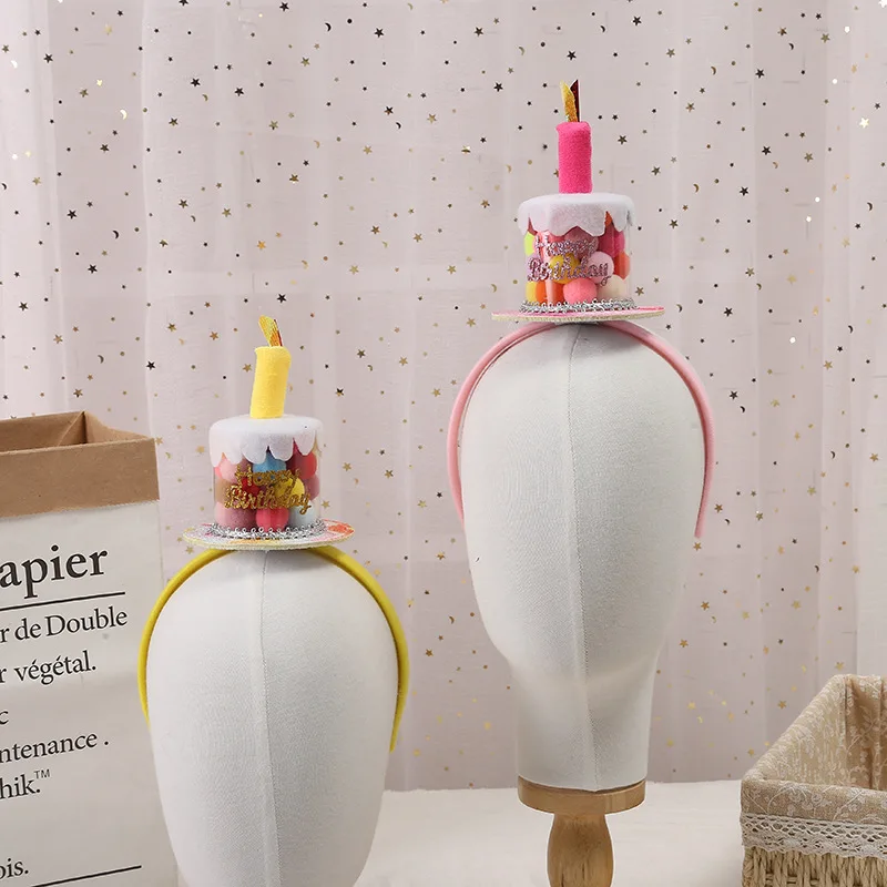 Красочные конфеты торт украшение на день рождения повязка на голову аксессуары для волос для девочек