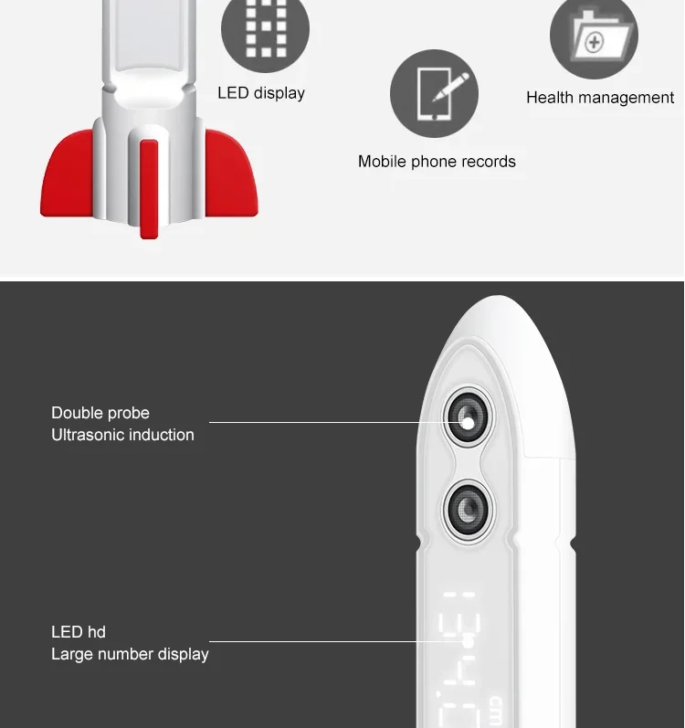 Factory OEM Home use wireless smart height meter for adults and baby measuring body ultrasonic height measuring instrument