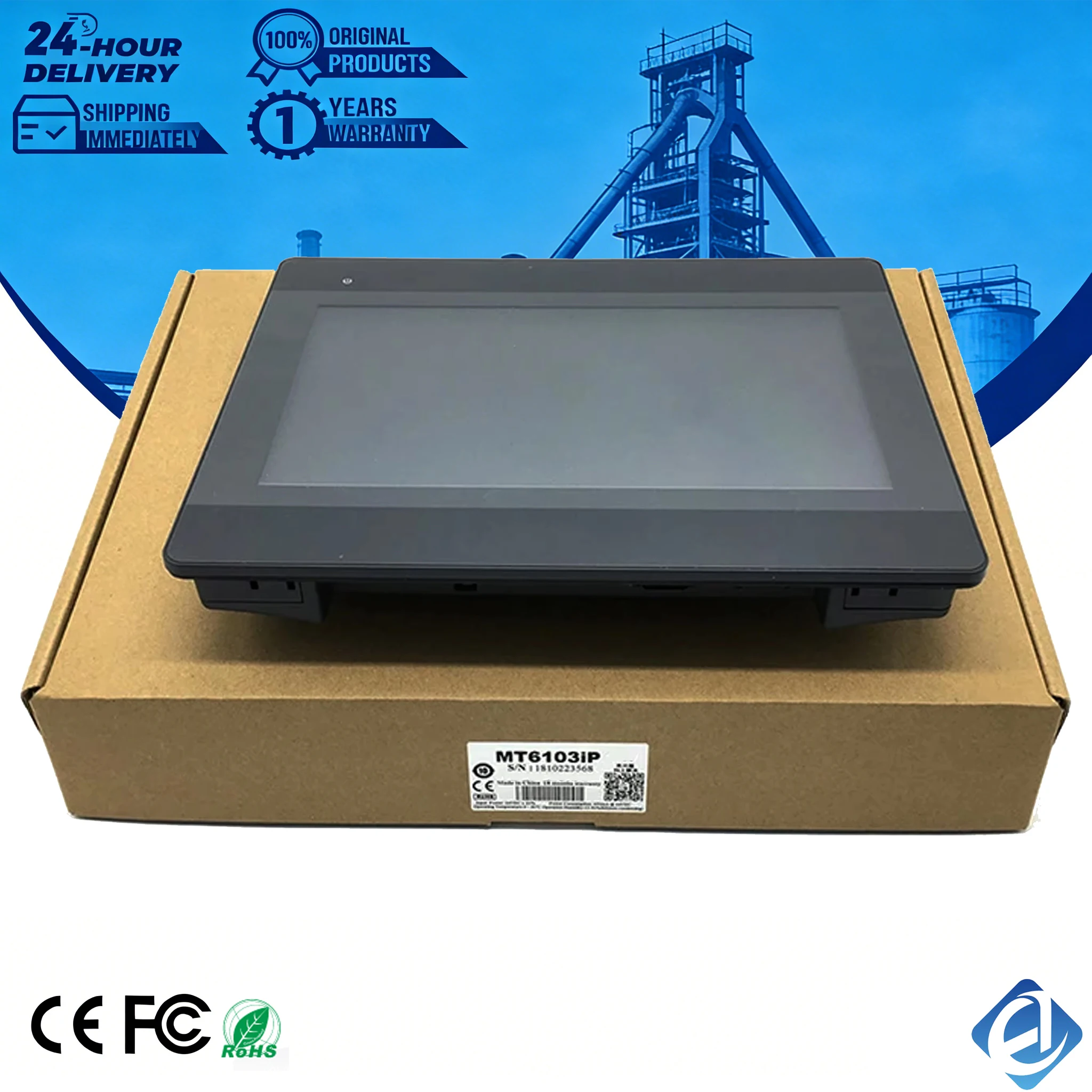 New Original PLC MT6103iP EPR CE Certified HMI Touch Screen Display Control Industrial Control 220V 1 I/O 1 Memory