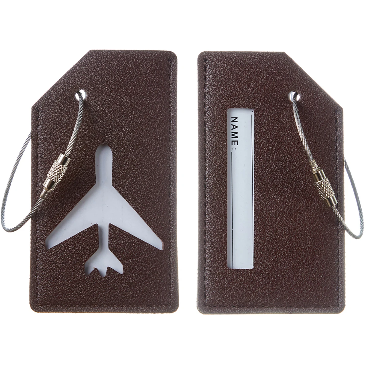 Wholesale price luxury travel accessories airplane leather luggages tags custom logo