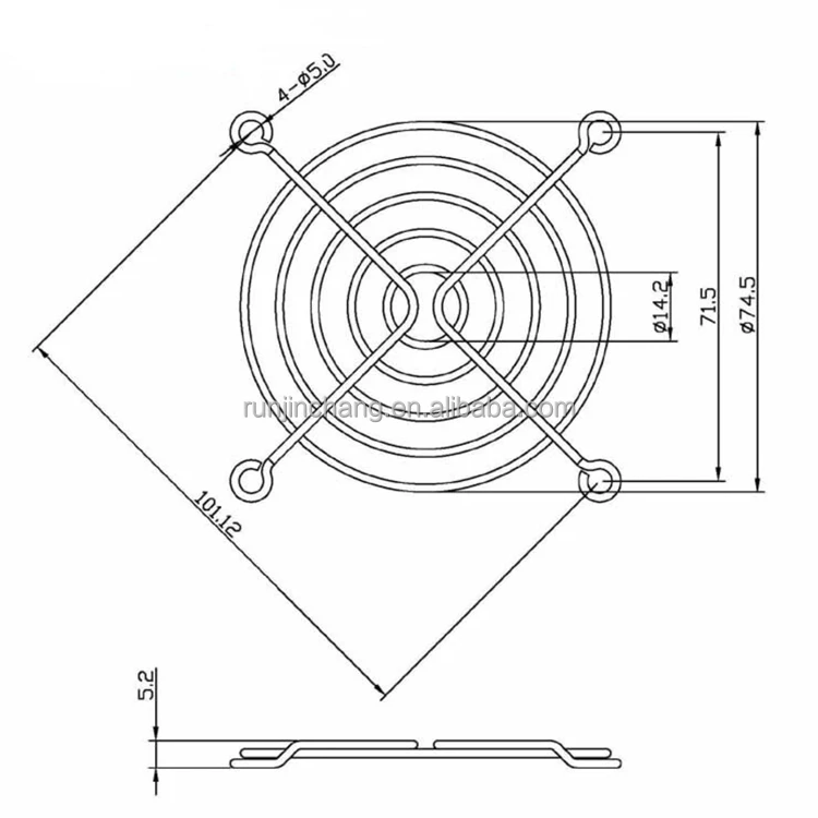 Metal Fan, 80x80mm, 8CM, 80mm, Brushless - detail 10