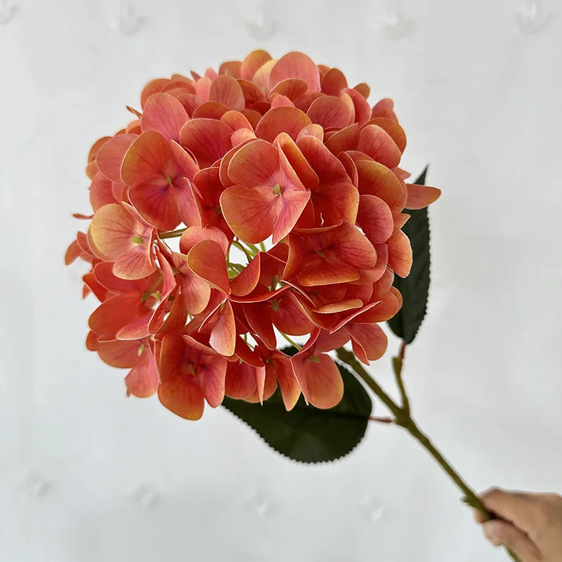 product yujia single hydrangea hot sale high quality artificial hydrangea flower wedding decorative silk cloth chinese-57