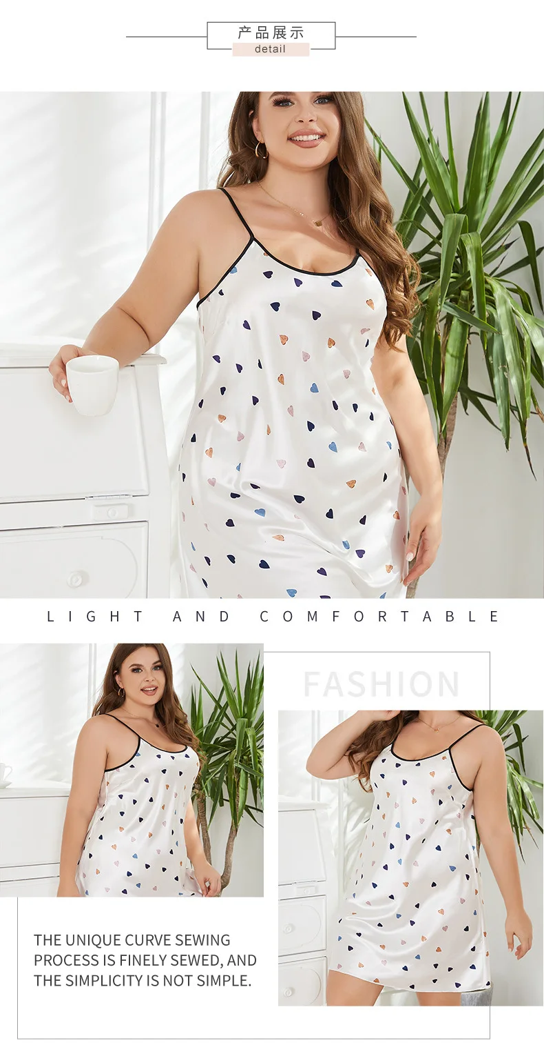 Long Sleeve Strapless Mature Women Sleepwear Plus Size Lingerie 2020