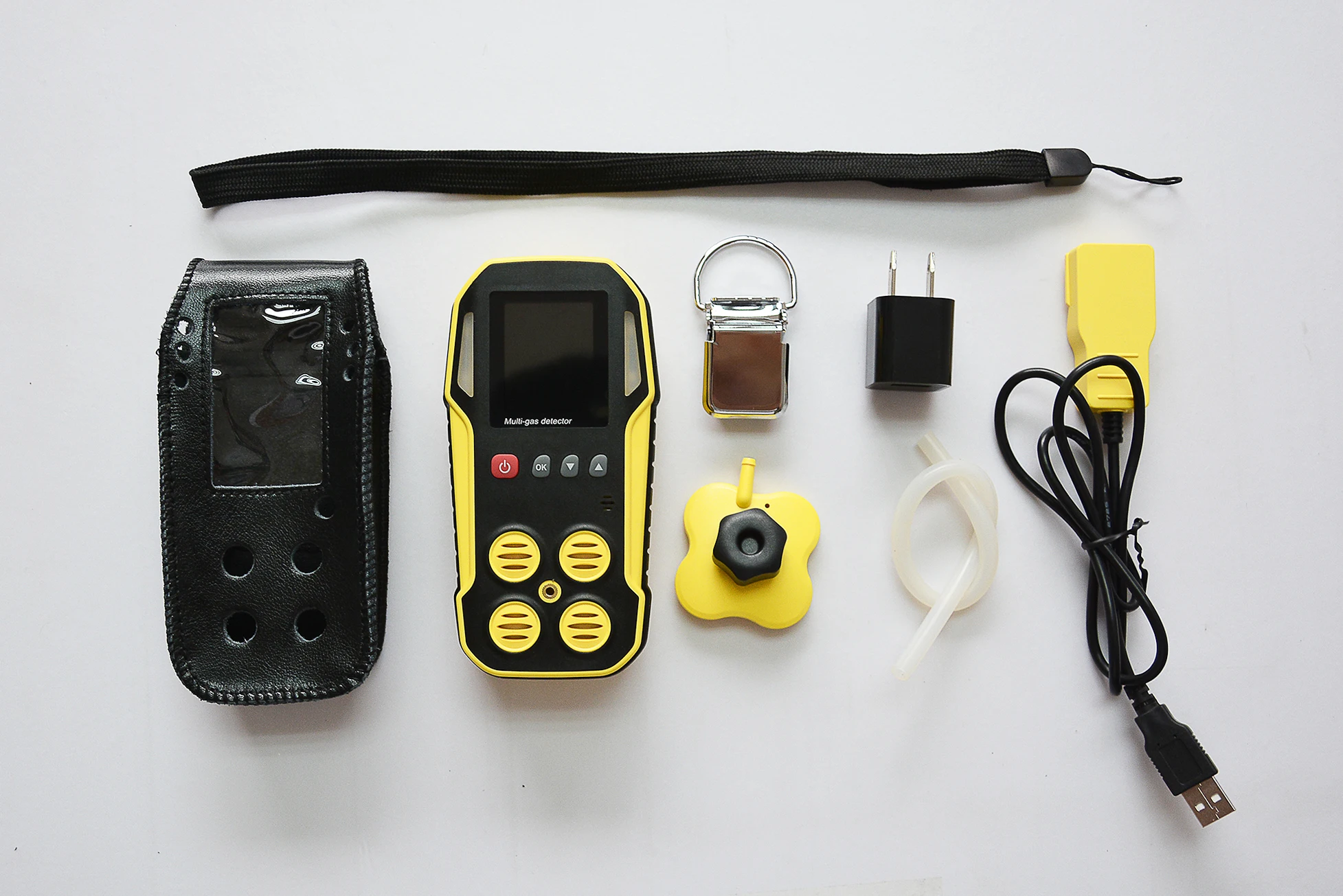 Customized Confined Space Sound Light Shock Alarm Multigas Detector 4 in 1 Toxic Gas Monitor H2S CO O2 LEL Multi Gas Detector
