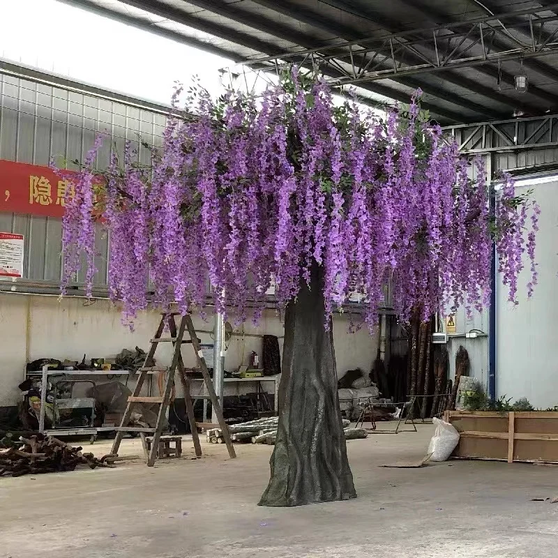 Fiberglas Stamm anpassen 5Meter knstliche Glyzinien Blumen Blten baum fr  Innen garten Haus dekoration
