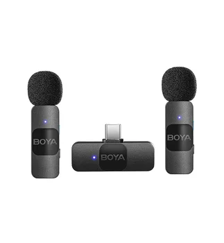 BOYA Budget Microphone BY-V20 Wireless Microphone Lavalier 2.4GHz Portable Mic for Smartphone Wireless Recording