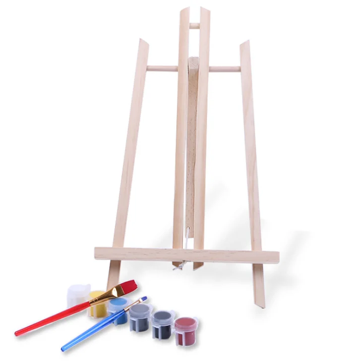 Canvas and Easel Set Painting Craft Drawing Art Decoration Canvas Painting Board Stand Kit