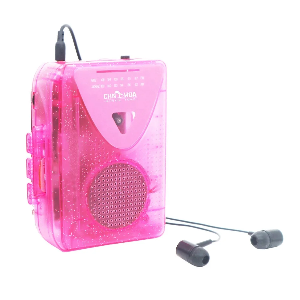 Transparent Cassette Recorder Player Clear Walkman Player with Am Fm Radio Walkman Cassette Player AA BATTERY POWER SUPPLY