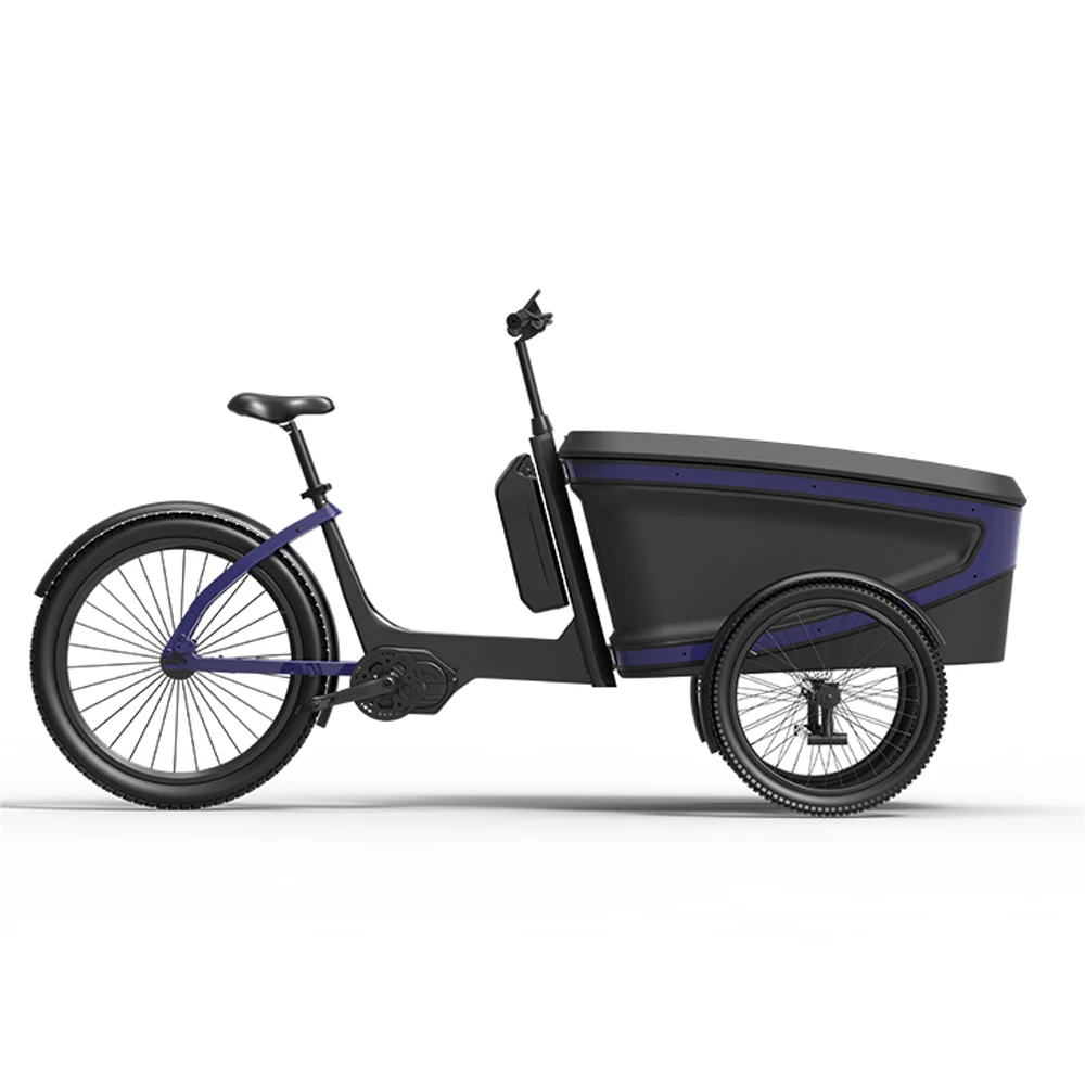 Electric Bike Wheels Cargo Bafang Mid Motor Ebike Fashion Electric  Ticycle Delivery E Cargo Family Pedal Cargo Bike