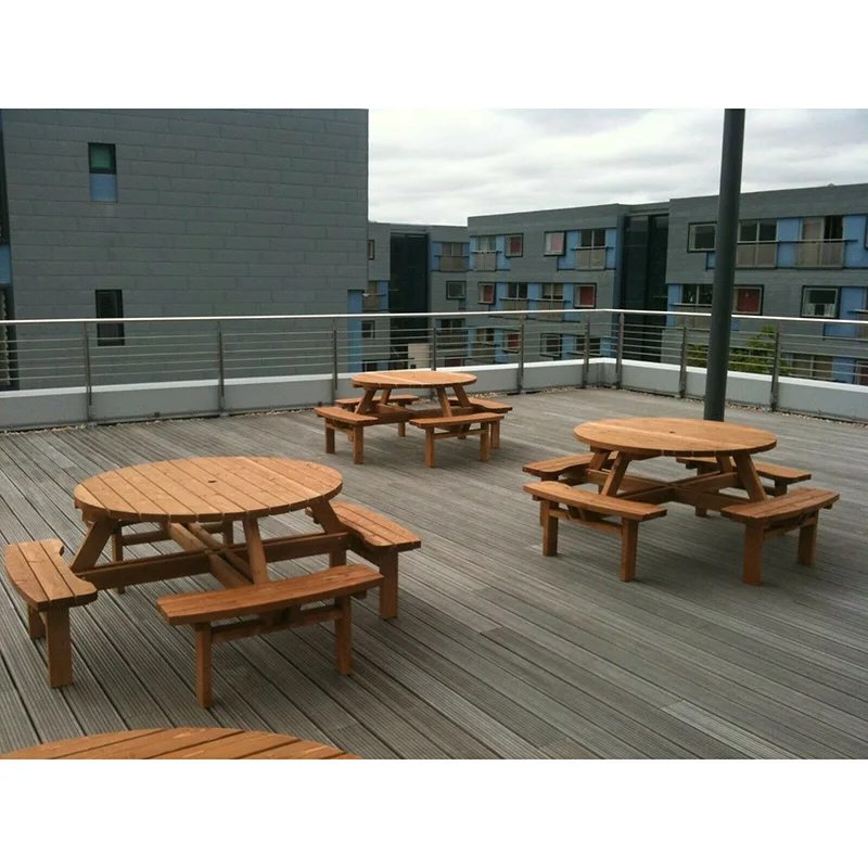 round pub garden table