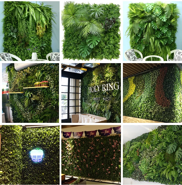 Hot Sale Greenery Wall Artificial Vertical Grass Wall Fake Wall Hang ...