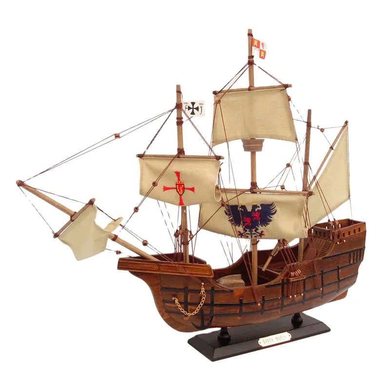 Santa Maria Columbus Flag Ship Wooden Boat Model Pinta Nina American ...