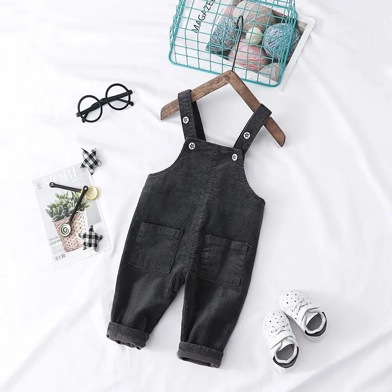 Spring Autumn Cotton Pants Toddler Baby Shoulder Belt Pants Baby ...