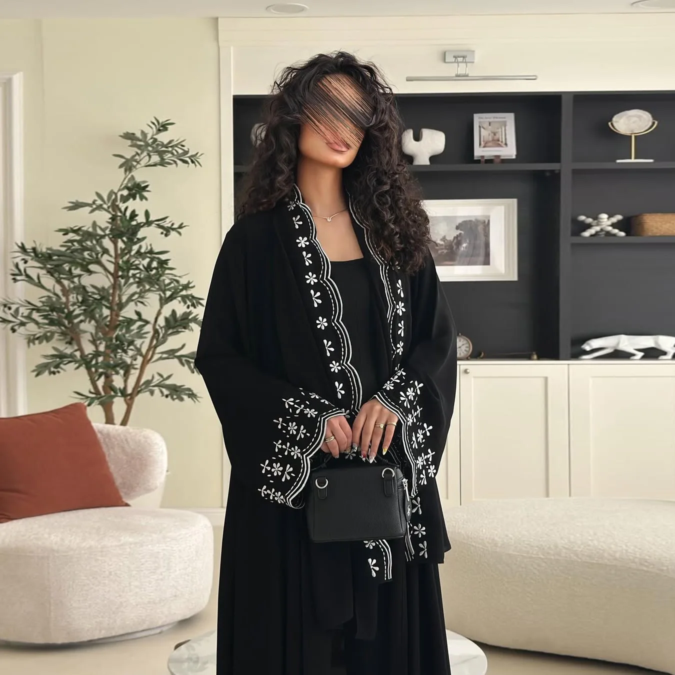 2026 Dubai Ladies Long Sleeve Sequin Embroidery Black Gown Elegant Luxury Abaya Eid Robe Evening Dress Hijab 2 Pieces Set