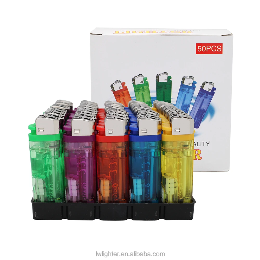 Lighting Usage Cigarette Smoking Butane Gas Luminous Cigarette Lighter with  Flashlight