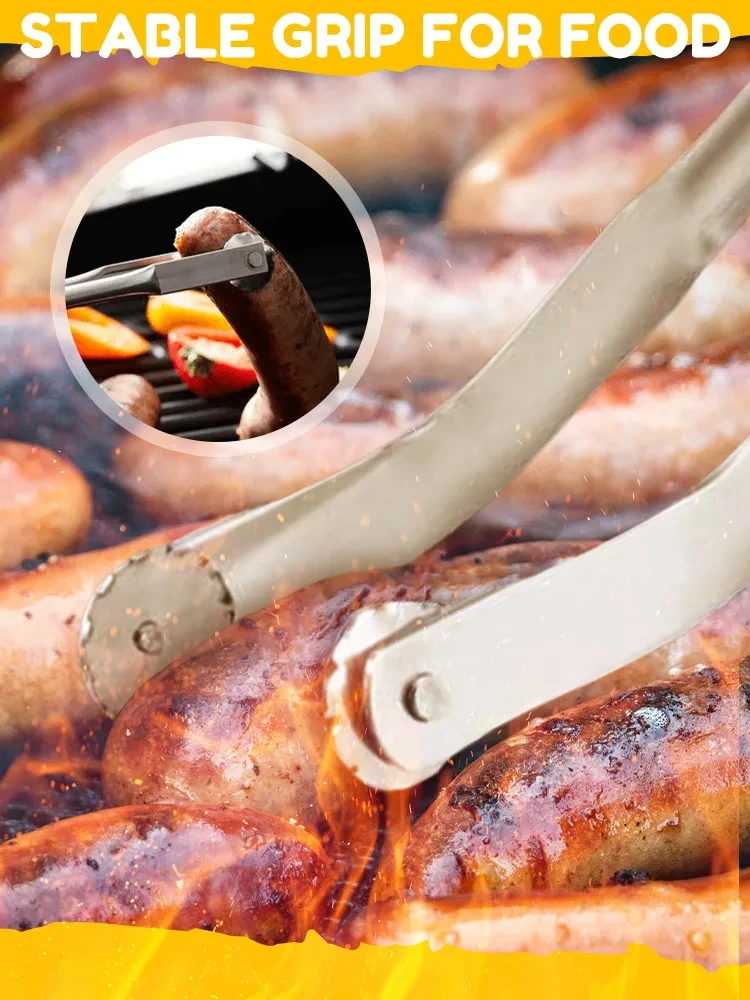 BBQ Sausage Turning Tongs for Cooking, Barbecue Tongs Rotatable... BBQ Sausage Turning Tongs for Cooking, Barbecue Tongs Rotatable...
