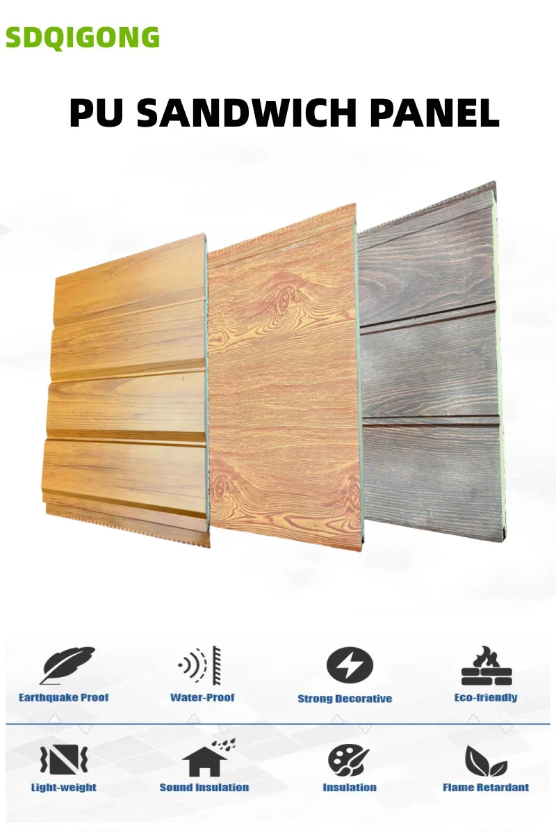 insulated exterior wall sandwich panels new building construction materials wall panels exterior cladding supplier