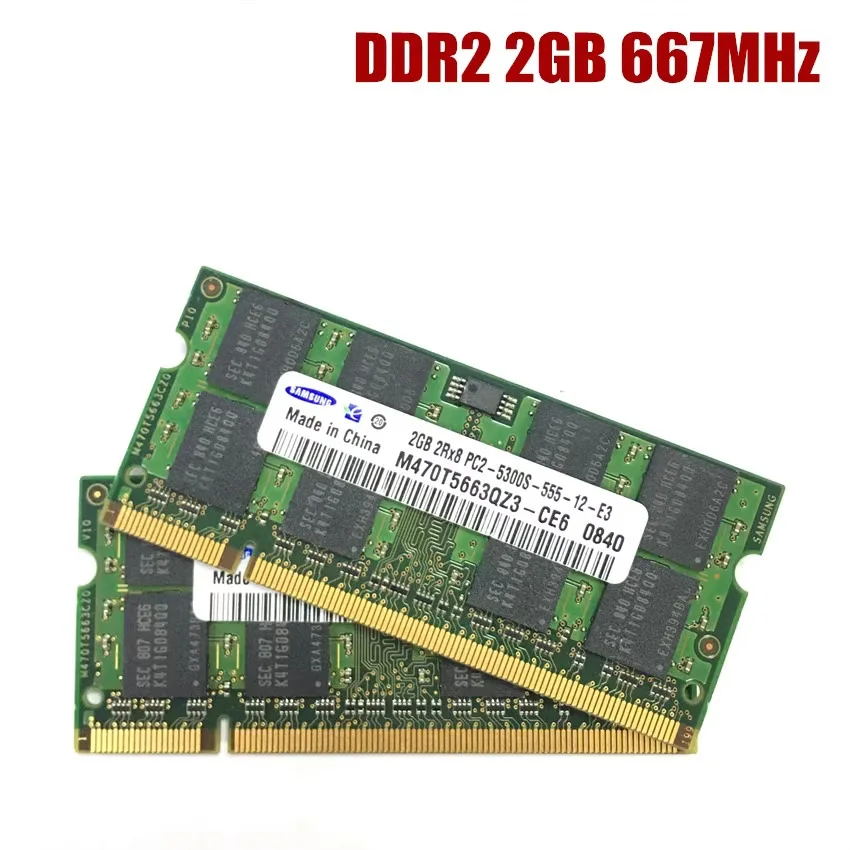 Random Hynix Uskingston Krsamsung Memory Module 1g 2g 1GB 2GB DDR2 667MHz 800MHz 6400S 5300S Laptop Memory